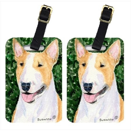 Carolines Treasures Carolines Treasures SS8873BT Bull Terrier Luggage Tag - Pair 2; 4 x 2.75 In. SS8873BT